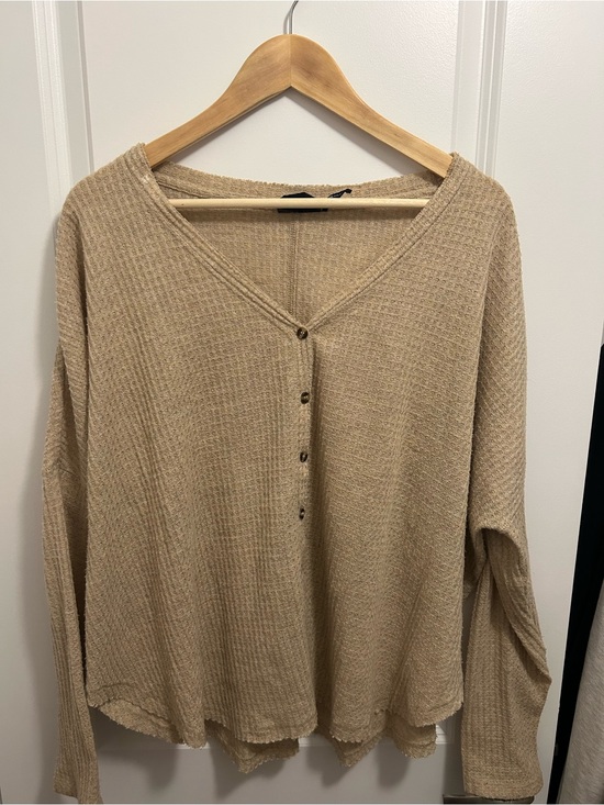 Urban Outfitters Tops - Urban Outfitters Waffle Knit Button-Front Top
